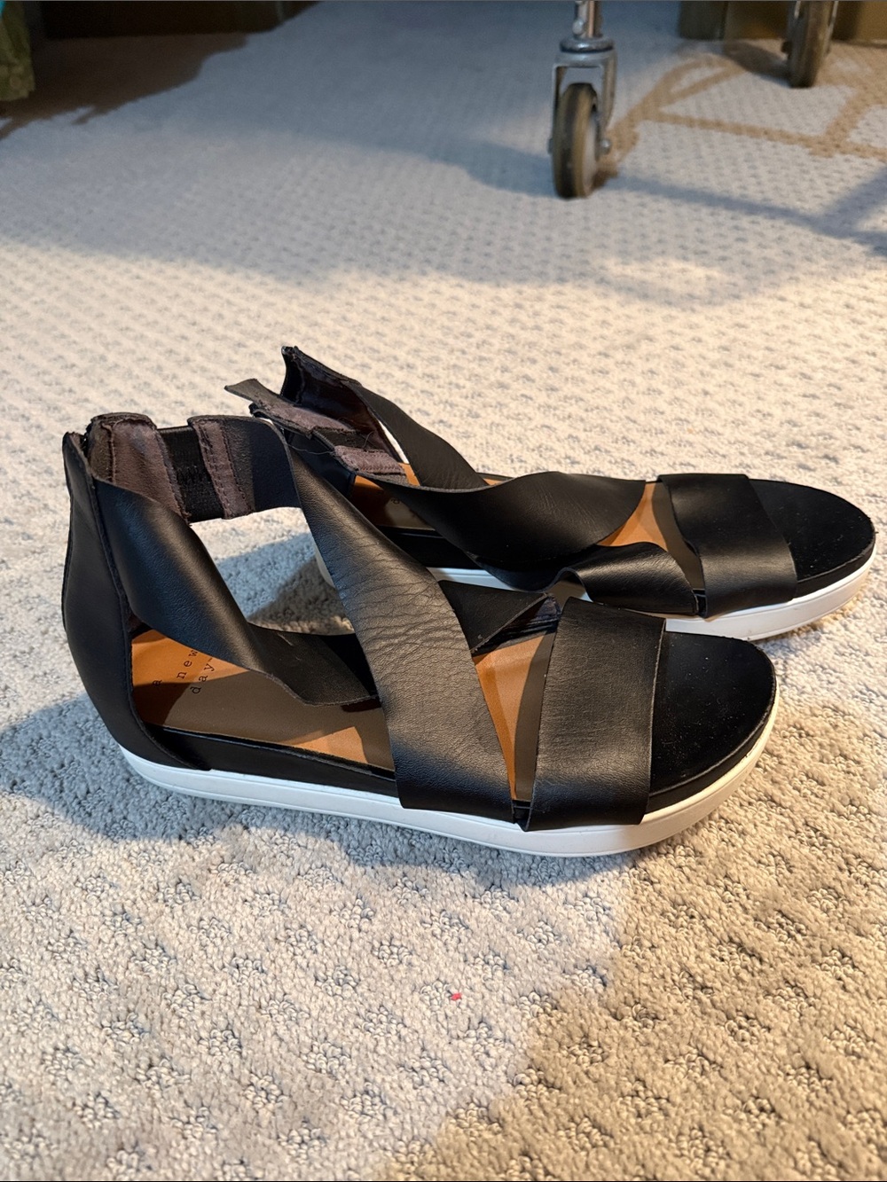 a new day Black Strappy Platform Sandals